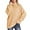 Apricot, variant on Women's Fall Oversized Pullover Sweaters Casual High Neck Long Sleeve Tops Winter Clothing