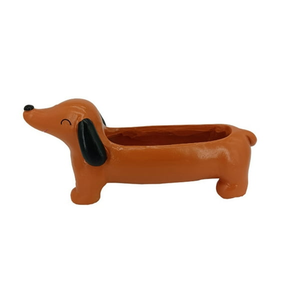 witspace Dog Planter Weiner Dog Animal Planter Planter Sausage Dog Flower Pot for Outdoor or Indoor Garden Flower Planter Aloe Cactus Succulent Daisy Pots