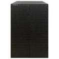 thumbnail image 5 of vidaXL Triple Wheelie Bin Shed Black 81.5"x31.5"x46.1" Poly Rattan, 5 of 6