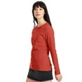thumbnail image 3 of Hanes Women's Long Sleeve Cotton T-Shirt, Sizes XS-5X, 3 of 5