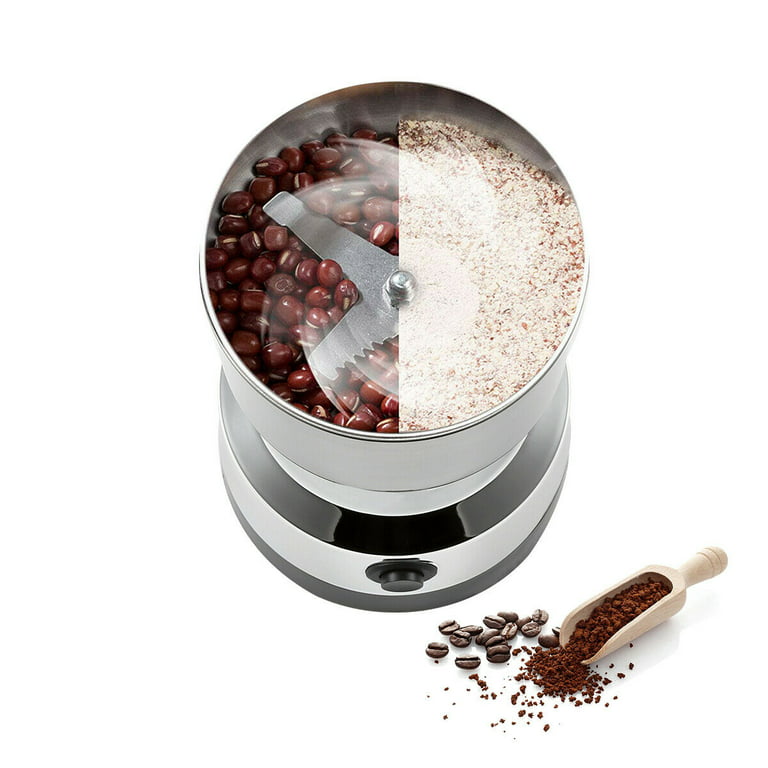 Electric Spice Grinder, Stainless Steel Coffee Nut Seed Herb Grinder  Crusher Mill Blender Kitchen Tool for Home Travel(US Plug)