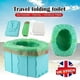 thumbnail image 2 of (Azul) Orinal portátil plegable para viaje, asiento móvil, Porta para viajes largos de acampada, 2 of 5