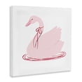 thumbnail image 2 of Stupell Industries Contemporary Pink Swan with Bow Canvas Art, 17 x 17, by Lucille Price, 2 of 7