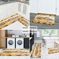 thumbnail image 6 of 2 Pieces Of Kitchen Rugs and Mats Non Skid Washable Fall (132) Kitchen Mat,Floor Cushion Waterproof Rug,Rubber Backed Area Rugs for Laundry 47*17+30*17, 6 of 7