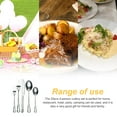 thumbnail image 4 of Jetcloudlive 20 Pieces Silverware Set, Stainless Steel Flatware Set for 4, Silver Mirror Polished Cutlery Utensil Set, Flower Pattern Forks and Spoons Set with Knives, Dishwasher Safe, 4 of 8