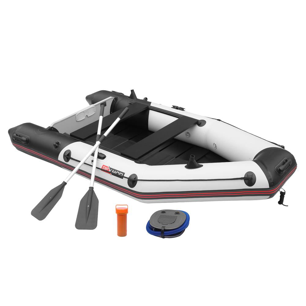 twaalf zondag inch PEXMOR 10ft Inflatable Boat Fishing Raft Pontoon Boat Black - Walmart.com