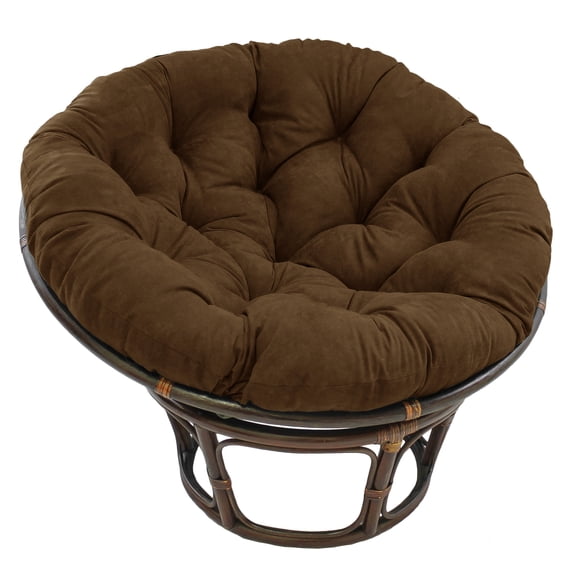 Blazing Needles 44-inch Solid Microsuede Papasan Cushion - Chocolate