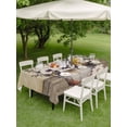 thumbnail image 3 of Outdoor Tablecloth with Umbrella Hole and Zipper, Farmhouse Flowers Rectangle Table Cloth 60x120 Inch Waterproof Tablecloth, Retro Floral Leaves Country Wood Board Picnic Table Cover for Patio, 3 of 7