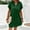 Green, variant on JIANJIA Casual Dresses For Women Neck Solid Colour Pullover Comfortable Button Down Dress Streetwear