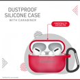 thumbnail image 6 of CHARGEWORX 4-Piece Accessory Kit for Apple AirPods with AirPod Case, Carabiner Clip, Red, 6 of 6