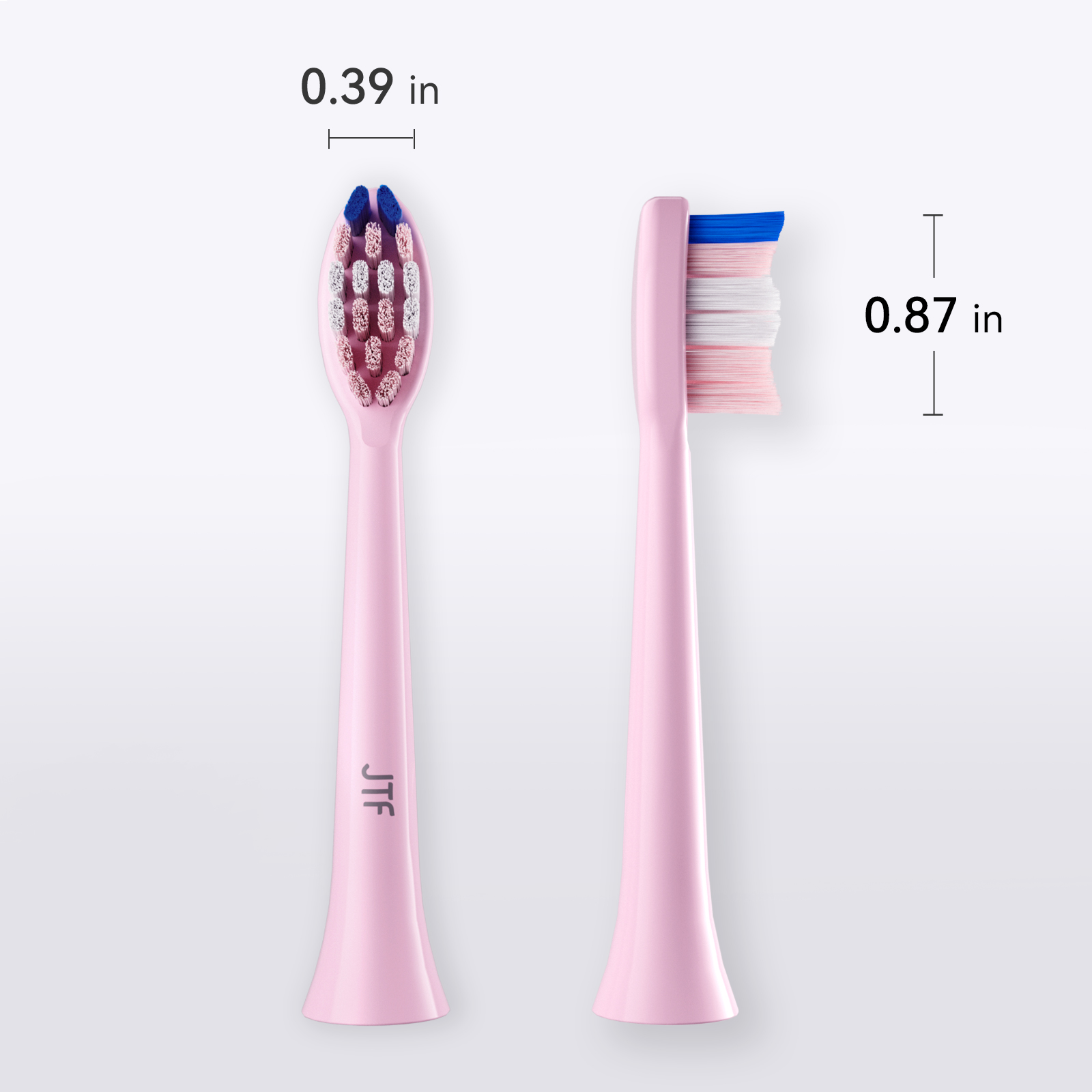 JTF Sonic Toothbrush Replacement Heads, 3 Pack, Pink photo 6