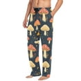 thumbnail image 2 of FORMRS Mens Pajama Pants with Pockets Sleepwear Lounge Bottoms Sizes S-2XL, Black Mushroom Pattern, 2 of 7