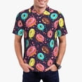 thumbnail image 3 of Rocae Donuts1 for Men's Short Sleeve Polo Shirt, Quick Drying Performance Moisture Wicking Sports Men's Golf Shirt 3X-Large, 3 of 9