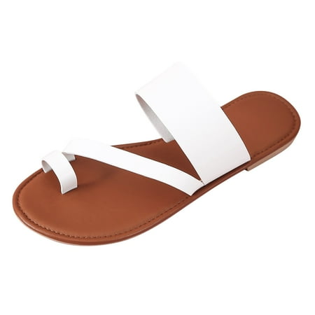 

Youmylove Women Slide Slippers Summer Slip-On Open Toe Flat Breathabe Sandals Beach Slippers Home Shoes Stylish Female Cozy Daily Walking
