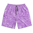 thumbnail image 3 of Uemuo Lilac Glittering Pattern Men's Swim Trunks Hawaiian Beach Bathing Suit Swimsuits Beach Quick-Dry Shorts with Pockets-Small, 3 of 9