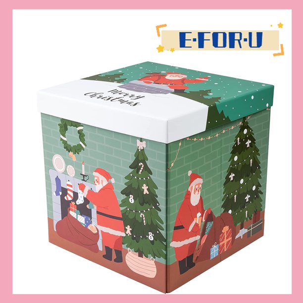 Medium Christmas Gift Box with Lids and Tissue Paper