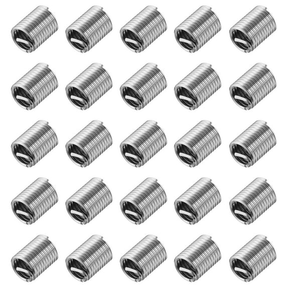 Uxcell 50pcs 7/16-14 UNC 2D Wire Thread Inserts 304 Stainless Steel Helical Type Repair Kit
