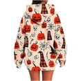 thumbnail image 6 of Enjoytime Halloween Hoodies for Women Ghost Printed Long Sleeve Sweatshirt Fall Fashion Cute Vintage Pullover Tops, 6 of 6