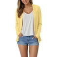 thumbnail image 2 of zaveiop Cardigan for Women Trendy Lightweight Soft Thin Long Sleeve Open Front Cardigans Casual Breathable Cover Ups Dusters (Yellow, L), 2 of 9