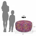 thumbnail image 4 of Paisley Pouf Cover with Zipper, Classic Style Motifs with Flowers Like Sun Leafs and Ornamental Shapes, Soft Decorative Fabric Unstuffed Case, 30" W X 17.3" L, Multicolor, by Ambesonne, 4 of 5