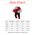 thumbnail image 2 of Toddler Baby Girls Clothes 12-18 Months Girls Fall Winter Outfits Girls Long Sleeve Color-blocked Top Pants 2PCS Set Red, 2 of 5