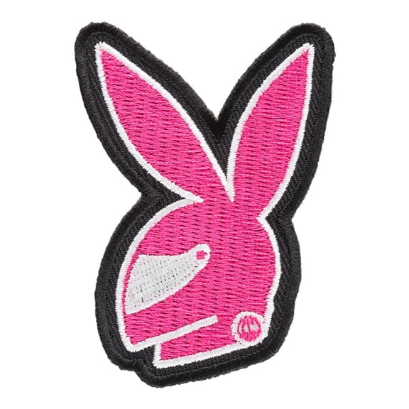 Pink Biker Bunny Cut-Out Patch | Ladies Motorcycle Patches