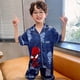 thumbnail image 1 of 2022, conjuntos de ropa informal de Spiderman para bebés y niños, ropa fina de seda helada de verano de manga corta para bebés, ropa de 1 a 8 años, disfraces de 85 a 100cm heqiyong CONDUJO, 1 of 2