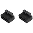 thumbnail image 1 of 2X PH19B USB 3.0 Encabezado Interno USB3.0 19 / 20P Enchufe Adaptador Convertidor de 90 Grados para Computadora Placa Base, 1 of 8
