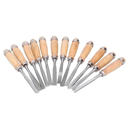 

Octpeak 12Pcs Wood Turning Chisels Wood Grooves Parting Tools Set Woodworking Carving Accessories 8in Wood Turning Chisel Set Woodcarving Tools