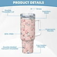 thumbnail image 5 of Daiia Easter Rabbit Printed 40 oz Tumbler with Handle,Ice Bully Insulated Tumbler 2 in 1 Lid Insulated Water Bottle Stainless Steel Travel Coffee Mug, 5 of 8