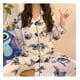 thumbnail image 2 of Pijama de algodón sintético de Disney Stitch para primavera y otoño, pijama femenino de dibujos animados, traje kawaii de manga larga, ropa de dormir de invierno para el hogar, regalo, 2 of 6