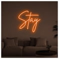 thumbnail image 2 of Letrero De Neón Stay, Ideal Para Decorar Paredes Cafeterías, Con Brillo Ajustable, 38cm, 2 of 3