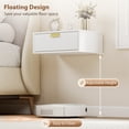 thumbnail image 4 of HOMCOM Floating Nightstands Set of 2, Bedside Tables White, 4 of 10