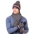 thumbnail image 2 of Gorro De Invierno, Bufanda, Guantes, Conjunto De Punto Con Forro Polar, Guantes Para Pantalla Táctil, Regalos De Navidad Para Hombres Y Mujeres 3 Uds. Yuarrent HA046540-01, 2 of 6