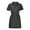 Gray, variant on Patlollav Womens Summer Fashion Lace Up Waist Short Sleeve Zipper Sexy Pocket Slim Denim Dress