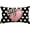 Pink-polka Dot, variant on Valentine''s Day Heart Polkadot Throw Pillow Cover, 12 x 20 Inch Love Black Cushion Case Decoration for Sofa Couch