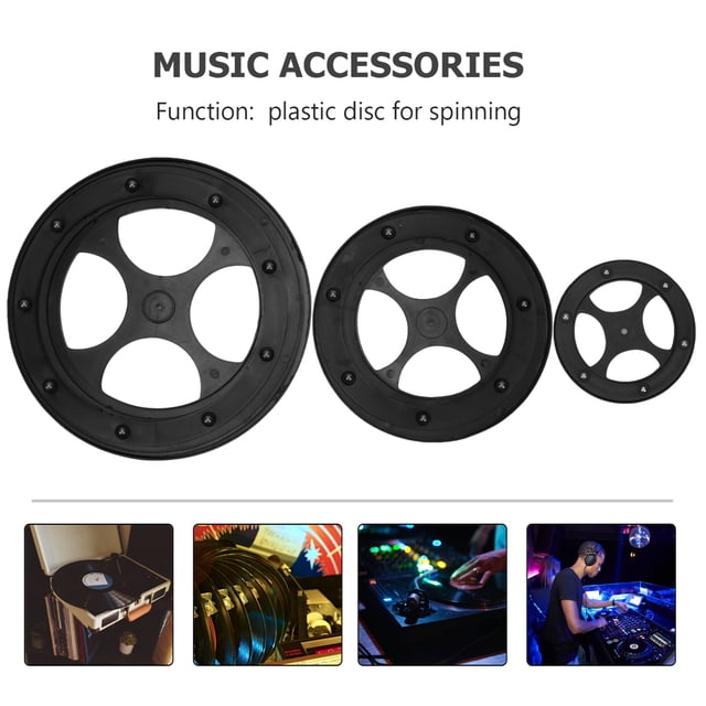 Phenofice 3PCS/Set Small Turntable for Crafts Plastic Ring for Easy Installation
