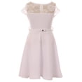 thumbnail image 2 of Big Girl Cap Sleeve Illusion Lace Pearl Holiday Easter Party Flower Girl Dress White 10 JKS 2153 BNY Corner, 2 of 4