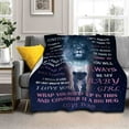 thumbnail image 4 of LHSHID Daughter Gift from Dad Birthday Gifts from Lion Father Blanket to My Daughter Romantic Christmas Birthday Gifts Love Letter for Her Lightweight Flannel Blanket for Bed Sofa 40"x50", 4 of 7