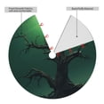 thumbnail image 2 of Lsque Green Night Sky Moon Branches Print Christmas Tree Skirt, Tree Skirt with Ties or Velcro, Perfect for Holiday Decorations, Halloween, and New Year-30", 2 of 7