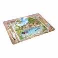 thumbnail image 2 of MKHERT Terrace with Access to The Beach with Palm Tree Doormat Rug Home Decor Floor Mat Bath Mat 23.6x15.7 inch, 2 of 3