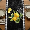 thumbnail image 5 of Table Runners 72 Inches Long Dress Scarves, Yellow Lemon Farmhouse Kitchen/Dining Table Runner, Coffee Tablerunners, Summer Botanical Black White Checkered 14x72 Inch, 5 of 9