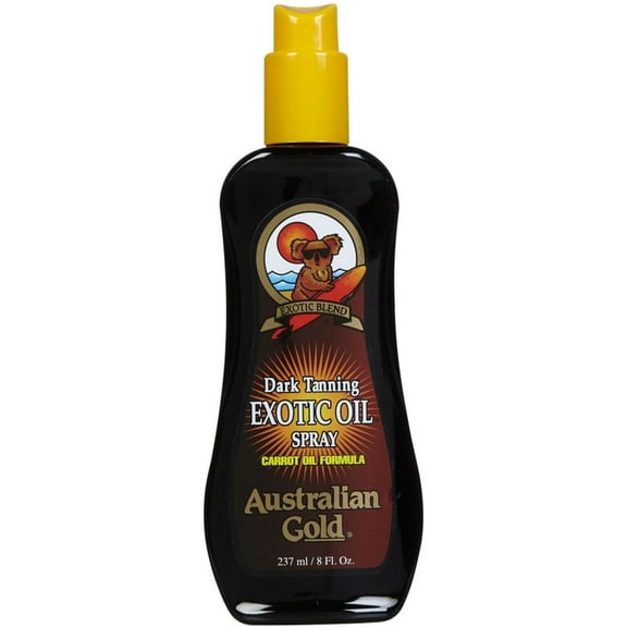 Australian Gold Dark Tanning Exotic Oil Spray Carrot Oil Formula 8 oz (Pack of 2)