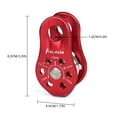 thumbnail image 7 of Professional Fixed Pulley Cable Trolley Pulley with Ball Bearing Climbing Caving Aloft Work Rescue, 7 of 7
