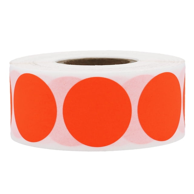 Autocollants Ronds Fluorescents à Pois 1 Pouce Pouce Rond Lot de 500
