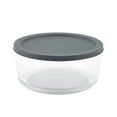 thumbnail image 1 of Mainstays Round Glass Food Storage Container with PE Lid 1.6 L, 1 of 7