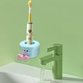 thumbnail image 1 of Organizador de baño con soporte para cepillos de dientes, versátil y moderno, para montaje en pared, para guardar brochas de maquillaje, accesorios de Azul, 1 of 8