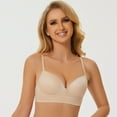 MELENECA Women's Push Up Bralettes Seamless Padded Wireless Bra with