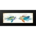 thumbnail image 2 of Villa, Milli 14x7 Black Modern Framed Museum Art Print Titled - Fish Kiss, 2 of 5