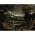thumbnail image 2 of Annibale Carracci 14x12 Gold Ornate Wood Frame and Double Matted Museum Art Print Titled - The Return from the Flight Into Egypt, 2 of 4